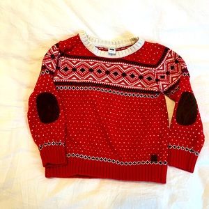 Jamie and Jack size 4 cotton red holiday sweater